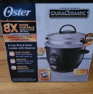 Oster 6 Cup Rice & Grain Cooker With Steamer Brand New In Box